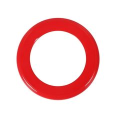 a red circle on a white background with no people in the photo to describe it