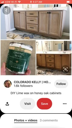 an image of a bathroom with wood cabinets and flooring on the bottom right hand corner