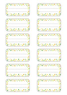 printable name tags with colorful dots on them