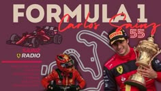 two men in racing gear holding trophies and posing for a photo with the caption formula 1 jas saug