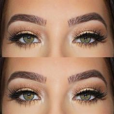 Eye makeup Airbrush Make Up, Mascara Hacks, Make Up Gold, Makijaż Smokey Eye, Green Eyeshadow, Eye Makeup Tips, Cat Eyes, Long Lashes