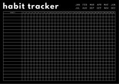 Free Digital Habit Tracker Template Black and White Goodnotes Template Free Aesthetic, Ipad Goodnotes Template, Goodnotes Template Free, Bullet Journal On Ipad, Notes Templates, Journal App