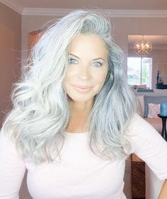 Highlight Gray Hair, Long Silver Hair, Silver White Hair