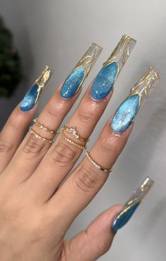 Metallic Nails Design, Gold Acrylic Nails, Junk Nails, Gel Nail Art Designs, Nails Design With Rhinestones, Cute Acrylic Nail Designs, Glow Nails, Nail Art Designs Diy, Glamorous Nails