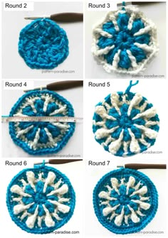 instructions to crochet a snowflake ornament