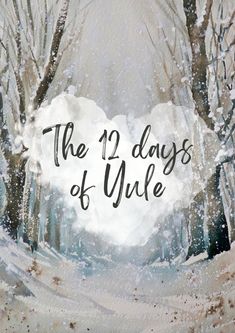 the cover for the book, the twelve days of unwel with trees and snow