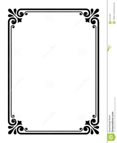 a black and white square frame with an orange border in the middle, on top of a