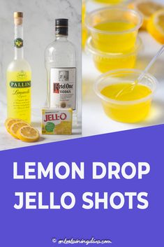 Lemon Drop Jello Shots Recipe Strong Jello Shots Recipe, Lemon Drop Jello Shots, Margarita Jello, How To Make Jello