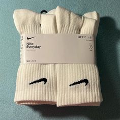 Nike Unisex Cotton Cushioned Socks Size - Men’s 8-12 Woman’s 10-13 Style - Sx7666-100 Color - White Cotton Cushioned Dry-Fit 68% Cotton, 29% Polyester, 3% Spandex *** Brand New New To Poshmark? Use Code @Iceskatingmom To Get $10 Off Your First Purchase!!! White Nike Socks, Nike Crew Socks, Socks Nike, Toddler Nikes, Nike Socks, Nike Classic, Nike Elite, Nike Accessories, Sock Packs