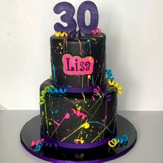 a birthday cake with the number 30 on it