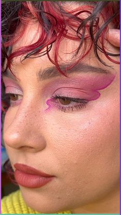 pinterestinspo, pinterestvibes, summer, summerfashion, summerbeauty, summermakeup, beauty, beautyinspo, makeupinso, labloggers, makeup of the day, motd, prom, bridal, edgy, euphoria, glam, bold, creative eye makeup, graphicliner, eyeliner, graphic, aesthetic, wedding, ideas, looks, natural, smokey, tutorial, blush, eyeshadow, eyeshadowinspo, makeupartist, makeuptips, contour, lipstick, colorful, fairy, fairymakeup Eyeliner Graphic, Hippie Makeup, Colorful Fairy, Graphic Aesthetic, Funky Makeup, Drag Make-up, Blush Eyeshadow, Pride Makeup, Face Paint Makeup