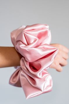 "Stella scrunchie is the perfect hair accessory to complete your look. 100% Polyester (Satin) Approximately 8\" in diameter  Approximately wraps 2 times around hair Elastic is approximately 6-7\" Made in Detroit **If you have any questions or would like to be featured on my Instagram for packaging your order, please message me with your Instagram Handle.** Follow me on Instagram  https://www.instagram.com/denudareshop/" Plain Outfits, Instagram Handle, Hair Elastics, Polyester Satin, Ribbon Slides, Perfect Hair, Scrunchies, Hair Trends, Stocking Stuffers