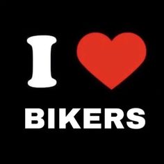 i love bikers sticker on a black background