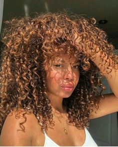 Cinnamon Curly Hair Color, Caramel Brown Curly Hair, Sunflower Crown, Jazz Hands, Ginger Brown, Dyed Natural Hair