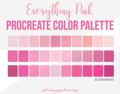 the everything pink procreate color palette