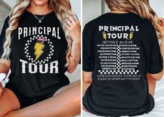 Celebrate your principal with the Principal Tour Shirt, perfect for showcasing school spirit. The Principal T-shirt makes an excellent Principal Tee Gift. Ideal for teacher gifts and Teacher Appreciation, it's a thoughtful choice for Back to School. Product Description: ⇝ Bella and Canvas Brand Shirts ⇝ Unisex Adult Sizing ⇝ Rolled Sleeves in pictures are for styling purposes only ⇝ Props used in photos for are NOT included with purchase ⇝ Please consult the listing image for information regardi Principal Shirt Ideas, Principal Gift Ideas, Principal Shirts, Gift For Principal, Teachers Appreciation, Principal Gifts, Brand Shirts, Rolled Sleeves, Tour Shirt