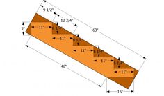 a drawing of a stair case with measurements for the steps and numbers on each side