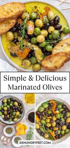 Delicious Marinated Olives Types Of Olives, Marinated Olives, Za Atar, Holiday Menus, Grandmas Recipes, Oranges And Lemons, Yummy Dips