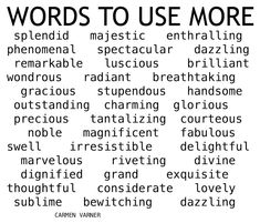 words to use more in an english text book, with black and white typefaces