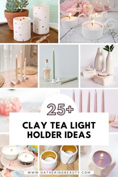 25 + clay tea light holder ideas