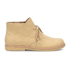 These Boc women's Livie ankle boots features a classic lace-up front, a closed plain toe, and a flat heel making them a stylish option for comfortable everyday wear. They're crafted from durable materials that offer the look and feel of soft suede. Features: ComfortClosure Type: Lace-UpShaft Circumference: 8 1/2 InchesBoot Shaft Height: 3 3/4 InchesUpper/Outer Base Material: 100% PolyurethaneShoe Lining Material: FabricSole Material Content: 100% PolyurethaneToe Type: Plain Toe, Closed ToeHeel … Classic Ankle Lace-up Boots With Textured Sole, Classic Ankle-high Lace-up Boots With Rubber Sole, Classic Lace-up Desert Boots With Stitched Sole, Classic Suede Lace-up Boots, Classic Lace-up Desert Boots With Suede Lining, Classic Lace-up Boots With Suede Lining, Classic Beige Ankle Boots, Classic Ankle Lace-up Boots With Suede Lining, Beige Lace-up Desert Boots With Suede Lining