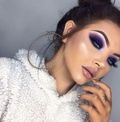 Purple Smokey Eye, Modeling Photoshoot, Pinterest Makeup, Face Beat