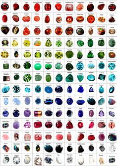 Cool Gemstones, Jem Stones, Gemstone Shapes, Types Of Rocks, Gemstones Chart, Types Of Gems, Gem Names, Gemstone List, Different Gemstones