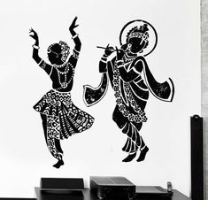 Hinduism Gods, Sanjhi Art, Art Krishna, Om Yoga, Dance Paintings, Wall Stickers Home Decor, Wall Stickers Home, Modern Art Paintings