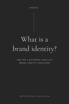 what is a brand identity? and the 3 different levels of brand identity evolution cover image