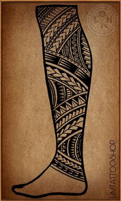 Samoan Tattoo Leg, Polynesian Tattoo Designs Men, Tattoo Designs Men Leg, Leg Stencil, Galaxy Tattoo Sleeve, Borneo Tattoo, Ancient Tattoo