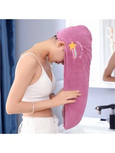 1pc Microfiber Hair Towel, Soft Hair Drying Cap, Quick Dry Hair Towel For Bathroom, Super Absorbent Hair Wrap Towel For Women, Embroidery Hair Wrap Turban, Bathroom Supplies, Bathroom Accessories Multicolor    Polyester Geometric,Graphic,Letter    Bathroom, size features are:Bust: ,Length: ,Sleeve Length: Hair Drying Cap, Women Towel, Hair Towel Wrap, Hair Turban, Shower Caps, Magic Hair, Turban Headwrap, Hair Towel, Shower Cap