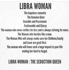 a poster with the words libra woman on it