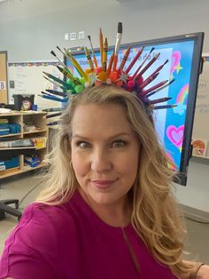 Crazy Hat Day Ideas For Teachers, Wacky Headbands, Crazy Hair Day Headbands, Fun Hat Day At School, Crazy Hat Party Ideas, Teacher Crazy Hair Day At School, Crazy Hats Ideas For School, Crazy Hair For Teachers, Crazy Hair Day Teacher Ideas