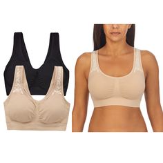 PRICES MAY VARY. ELLEN TRACY: Designed for the woman who lives in the moment, not for the moment. Our underwear is made of ultra soft, high quality nylon and spandex that provides comfort and support from day to night SEAMLESS: Enjoy all day comfort in the stylish and comfortable Ellen Tracy seamless bralettes. Designed with you in mind, the soft nylon/spandex material will take you from day to night. Tag less to ensure comfort WASH: Recommended machine wash cold, use non chlorine bleach when ne Lounge Lingerie, Everyday Bra, Ellen Tracy, 2 Pack, Bralette, Top Styles, Fashion Branding, Vanity, Lingerie