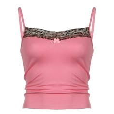 Please refer to our sizing chart for a guideline when choosing a size. 5 business days order processing time. 90% polyester 10% spandex Y2k Cami Top, Crop Top Pink, Y2k Cami, Beach Tanks Tops, Y2k Crop Top, Vintage Leopard, Womens Camisoles, Lace Splicing, Spaghetti Strap Top