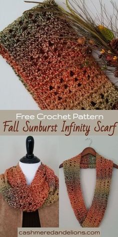 the crochet pattern for this fall scarf is easy to make