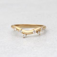 Lily Band - Etsy Small Engagement Ring Stack, Wedding Band With Stones, Thick Wedding Band, Wedding Band Stack, Wedding Bands Unique, Wedding Ban, Infinity Wedding Band, Wedding Band Gold, Stacked Wedding Bands