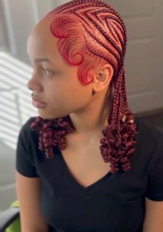 Skunk Stripe Cornrows, Extra Long Braids, Braided Cornrow Hairstyles, Dyed Hair Inspiration, Stitch Braids