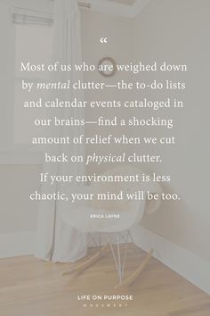 Minimalism Organization, Organization Quotes, Clutter Control, Mental Clutter, Declutter Your Life, Hard Truth, Declutter Your Home, Intentional Living