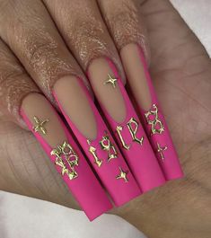 Pisces Nails, Zodiac Nail Designs, Nail Ideas For Short Nails, Ideas For Short Nails, Nail Design Ideas, Nails Only, Long Square Acrylic Nails, Nails Long, Birthday Nails