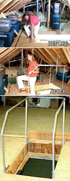 before and after pictures of an attic remodel