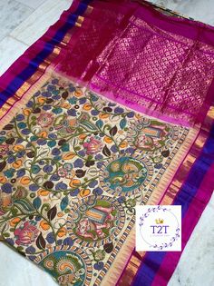 Material: Mangalagiri Pure Pattu Sarees

Model: Pen Kalamkari Prints contrast Pallu and Blouse 

Directly from Manufacturers/Weavers. Kalamkari Pattu Sarees, Maharashtrian Saree, Kalamkari Saree, Sarees Collection, Saree Models, Idea Board