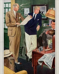 Fashion Illustration Vintage, Vintage Mens Fashion, Retro Mode, Retro Men