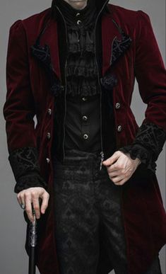 Gothic Suit, Vampire Fashion, Victorian Vampire, Vampire Clothes, Goth Guys, Goth Outfits, Fancy Outfits