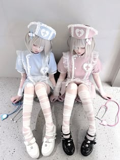 Yami Kawaii Nurse, Yumi Kawaii Outfit, Kawaii Photoshoot, Yami Kawaii Outfit, Goth Kawaii Fashion, Mori Kei Outfits, Yami Kawaii Fashion, Menhera Fashion, Yumi Kawaii