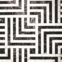 an abstract black and white marble pattern with interlocked lines in the center,