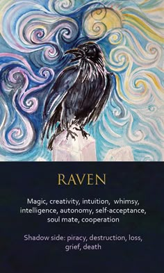 Raven Spirit Animal, Raven Magic, Kartu Tarot