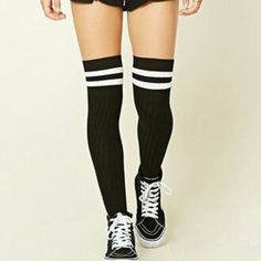 Brand New Fashion Design,100% Brand New,High Quality! Materials: Cotton Thickness: Medium Quantity: 1 Pair One Size: (Fits Xs ~ L) Suitable Height: Fits Almost Everybody Socks Length: 24" (Approx) Type: Over Knees Long Socks For Selection: Black Stripe, Red Stripe White Stripes Casual Black Thigh High Socks, Striped Knee High Socks, Over The Knee Socks, Drawing Refs, Long Socks, Knee Socks, Knee High Socks, Red Stripe, Choose One