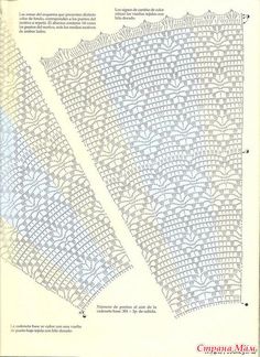 two pieces of crocheted lace on top of each other, with different sizes and colors