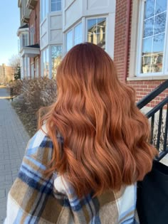 Going From Blonde To Red Hair, Ginger Hair Lowlights, Redhead Hair Color Ideas, Muted Ginger Hair, Red Toned Hair, Dimensional Red Hair Copper, Honey Ginger Hair Color, Copper Ginger Hair, Natural Ginger Hair